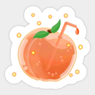 Peach Juice Sticker